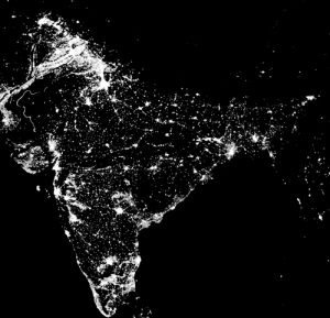 Nighttime lights of IndiaCredits: NOAA